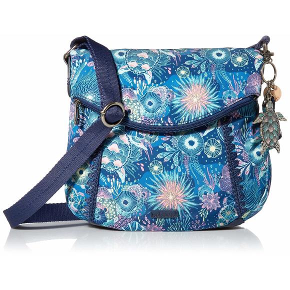 Foldover Crossbody Bag In Eco-Twill With Adjustable Strap, Royal Blue :O - Picture 1 of 6